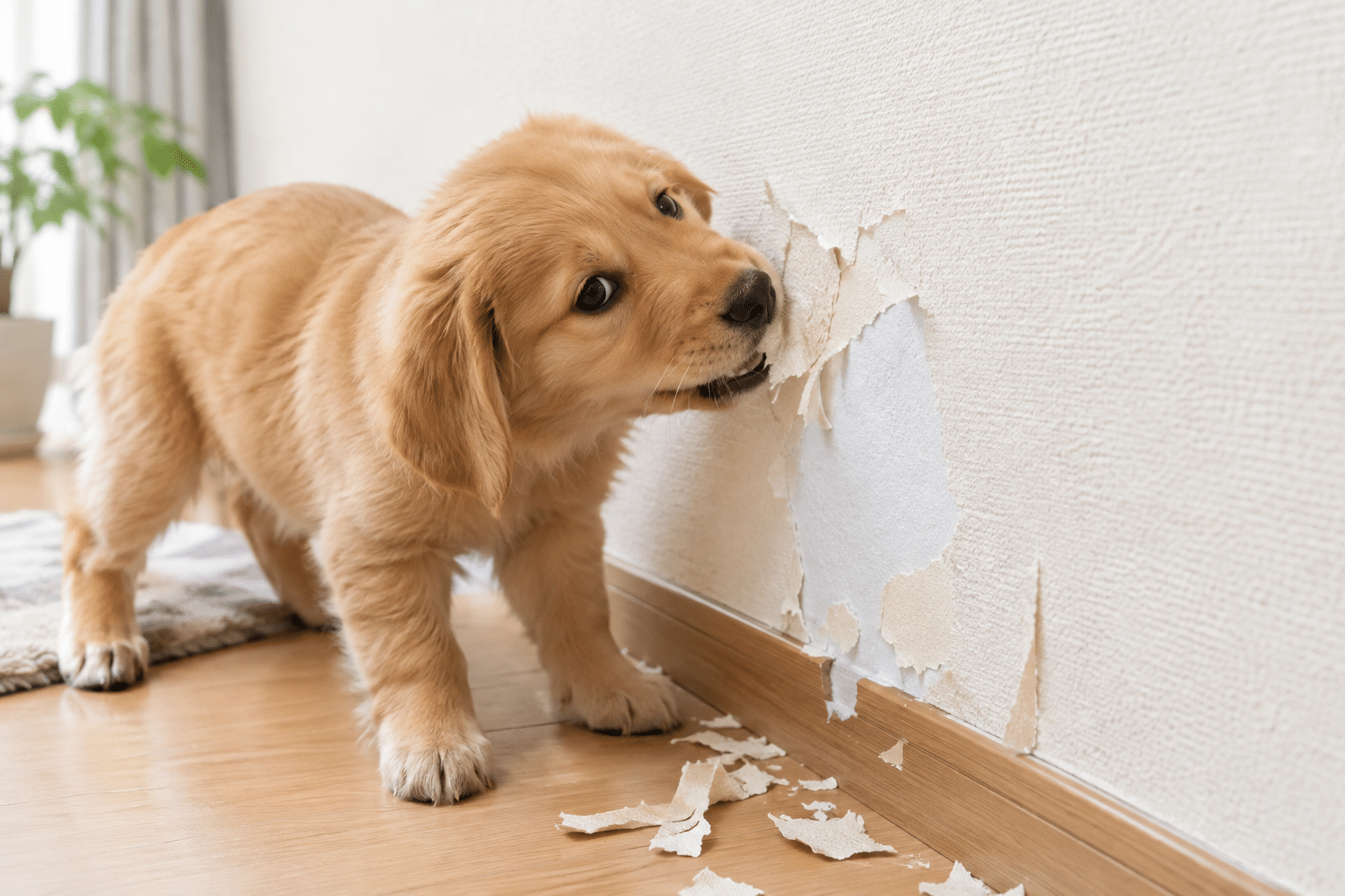 犬が壁紙をかじる悩みを解決！原因と防止する方法を紹介